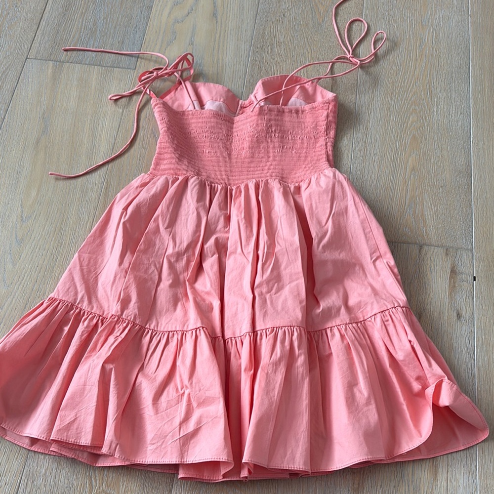 Staud Coral Mini Dress with Ruffle Detail - Picture 3 of 6